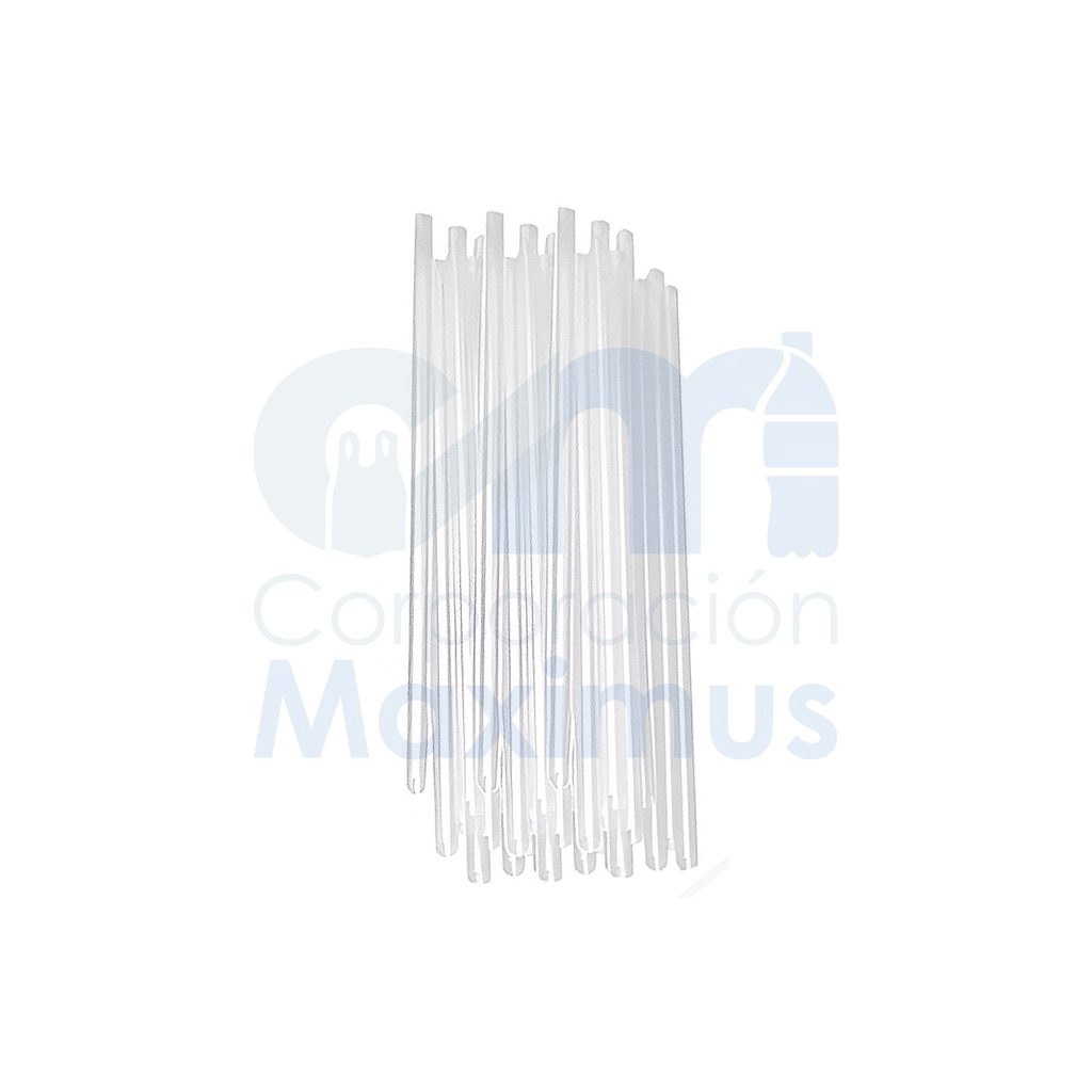 Pitillo Refresco Transparente 30 X 150