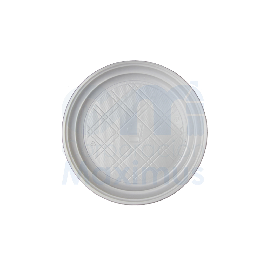 PLATO PLASTICO 6 BLANCO (14 CM) 50 PAQ X 10 UND