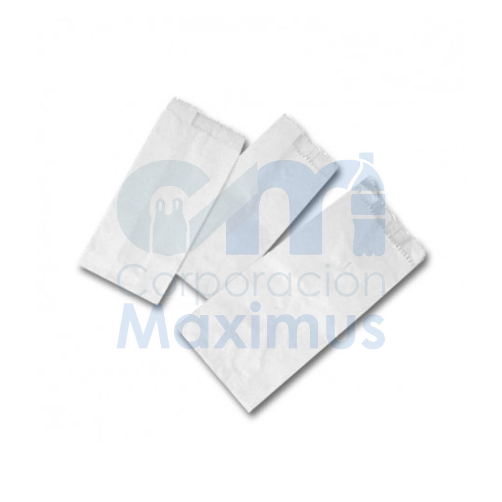 BOLSA DE PAPEL CON FUELLE 5KG BLANCA 1 X 1000 UND