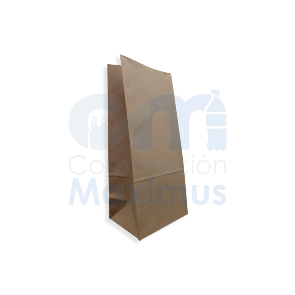 BOLSA DE PAPEL CON FUELLE 5KG FONDO CUADRADO (500 UND)