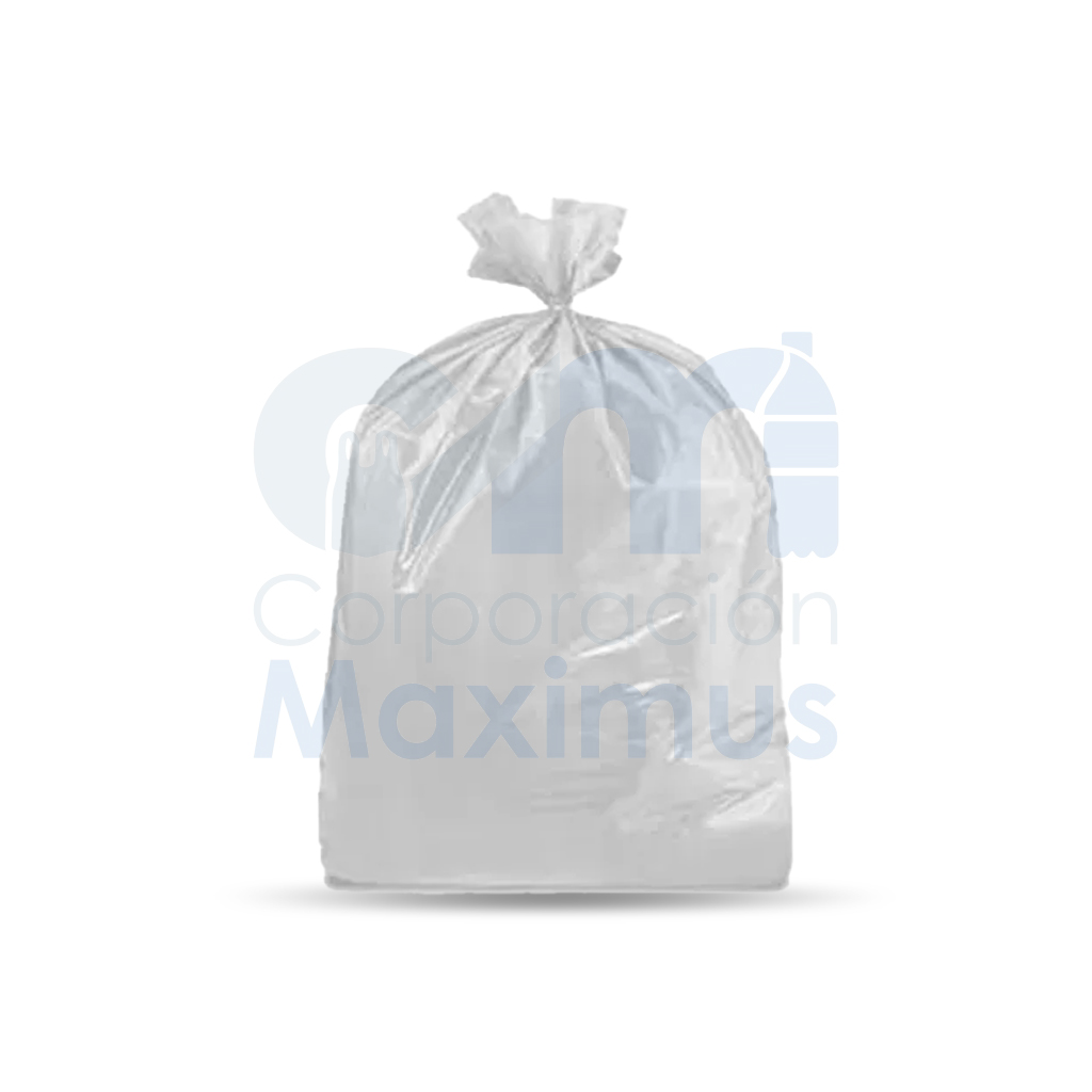 BOLSA DE BASURA TRANSP #14 40KG 65+16 X 119 80MIC (50 UND)