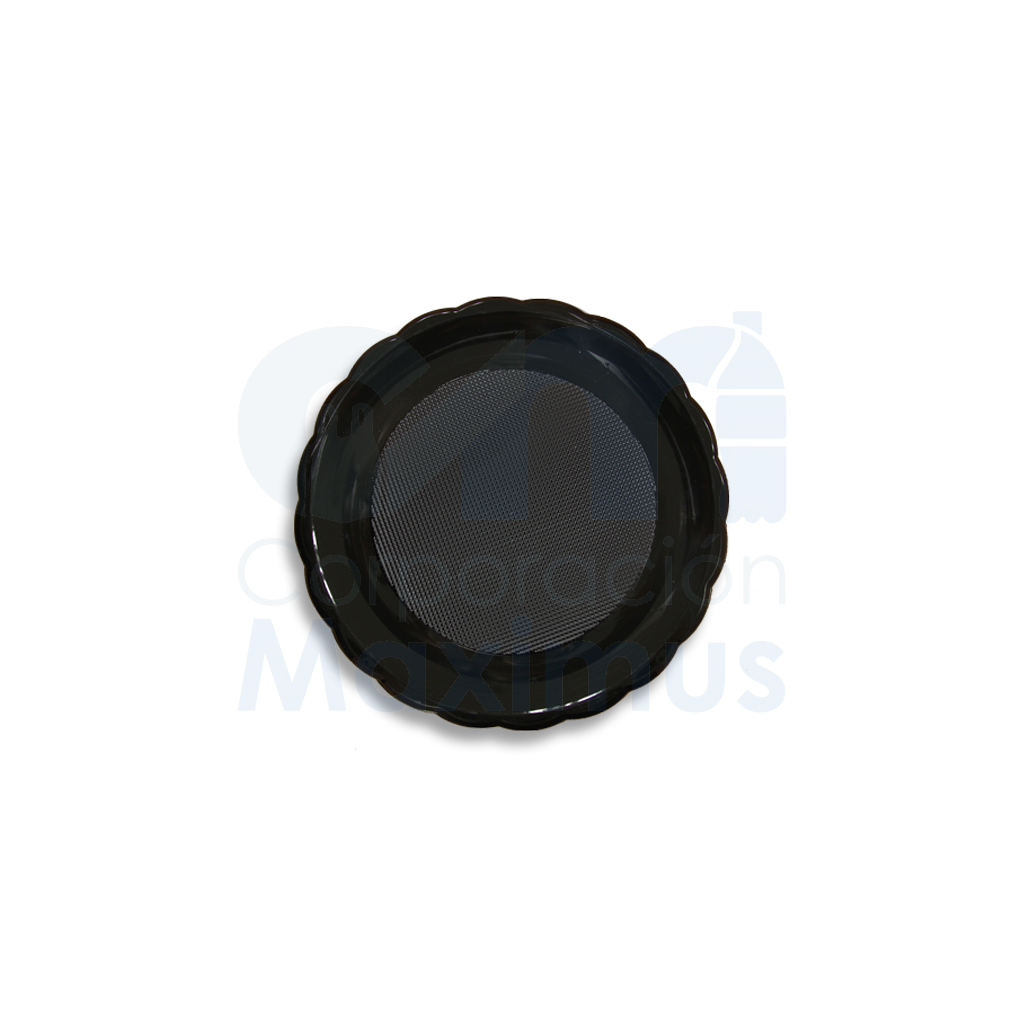 DISCO PET NEGRO 10CM PAQ 200 UND