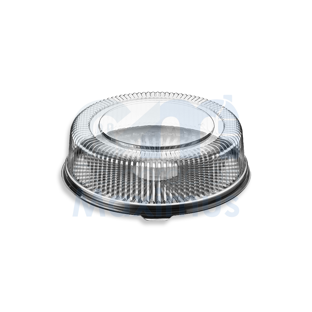 BASE CIRCULAR 22CM NEGRA CON DOMO 12CM CRISTAL CJX50