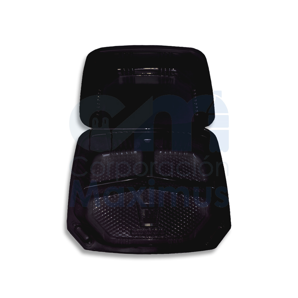 FIAMBRERA ECOLOGICA NEGRA (8 X 7) CON DIVISION 2 PAQ X 50 UND
