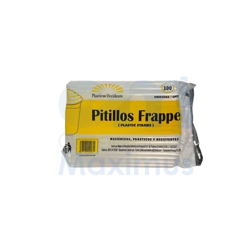 [PIT010014] Pitillo Frappe Transparente 20 X 100