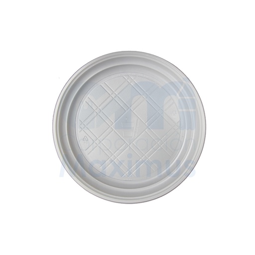 [PLA010003] PLATO PLASTICO 7 BLANCO (16 CM) 50 PAQ X 10 UND