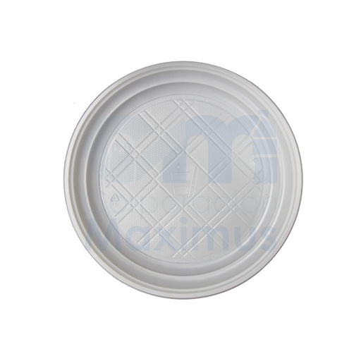 [PLA010005] PLATO PLASTICO 8 BLANCO (20 CM) 50 PAQ X 10 UND